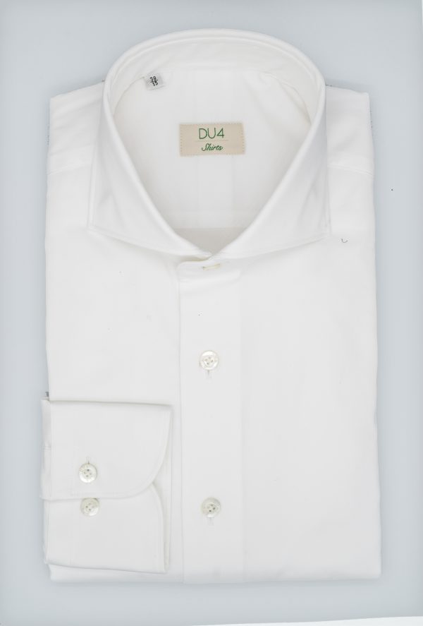 Stretch Hemd "Davis" in Weiß mit Sportmanschette